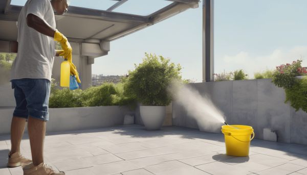Laisser agir l’eau de javel sur votre terrasse : durée optimale